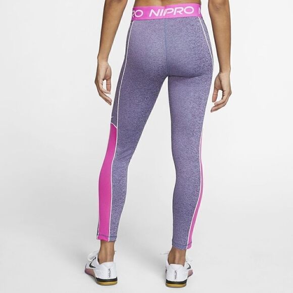 Nike Pro Intertwist Women's Mesh Leggings Blue Pink Compression Pants CJ3660-424 - Picture 5 of 7